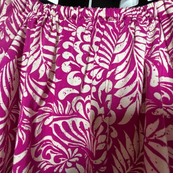 💗 Loft XS Pink Floral Short Sleeve Top Elastic Arms/Neck Cotton Spring💗 - Picture 8 of 12